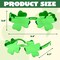 24 Pairs St. Patricks Day Shamrock Sunglasses, Shamrock Glasses Clover Eyewear, St Patrick Accessory Party Favor Supply